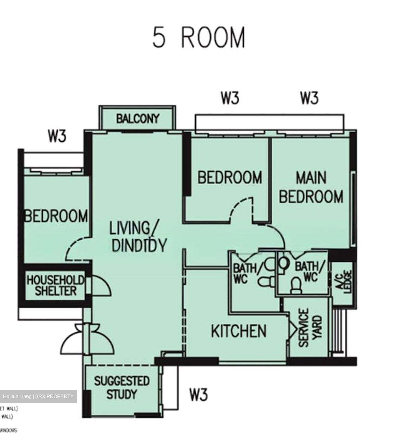 Blk 420A Waterfront II @ Northshore (Punggol), HDB 5 Rooms #580090131